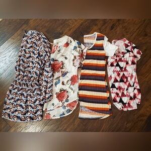 ✨️BUNDLE✨️ Stylish Women's Blouse Set - Floral, Stripes, and Geometric Patterns